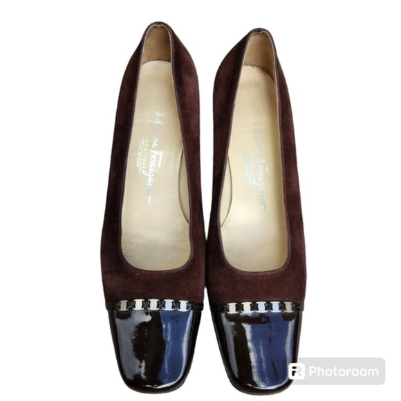Ferragamo Salvatore women's slip-on loafers brown Size 6.5 B US - Picture 1 of 8